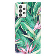 Etui Wallet do Samsung Galaxy A72 5G / A72 LTE, Tropical Flower