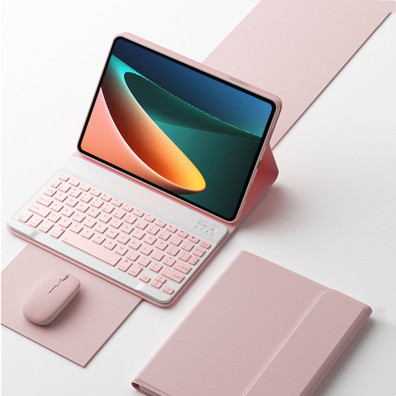 Etui z klawiaturą do Xiaomi Pad 5/5 Pro, różowe rose gold