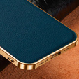 Etui do iPhone 13, Cowhide Leather, zielone