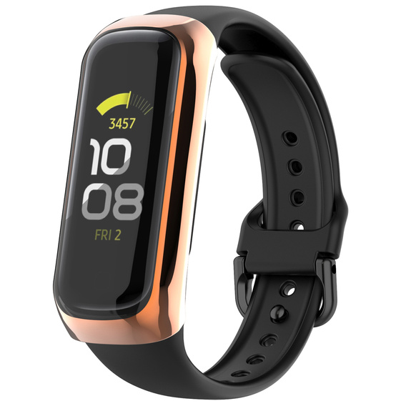 Etui z osłoną na ekran do Samsung Galaxy Fit 2 SM-R220, Rose gold