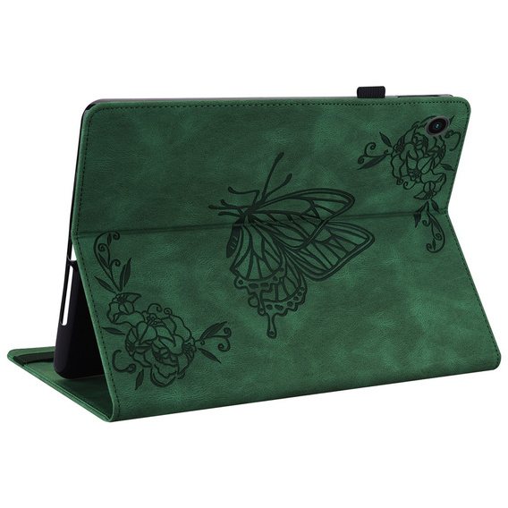 Etui do Samsung Galaxy Tab A11+, Butterfly, zielone