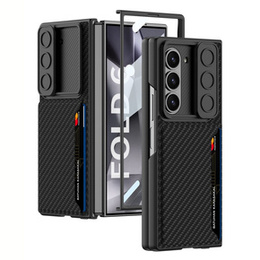 Etui do Samsung Galaxy Z Fold6 5G, GKK Card Holder, carbon czarne