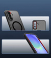 Zestaw Etui do Samsung Galaxy A36 5G, do MagSafe, ERBORD Matt Case, czarny + 3x Szkło na ekran