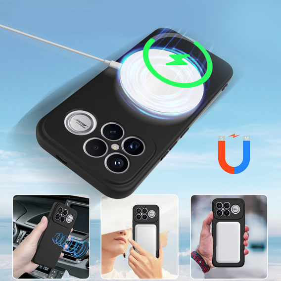 Etui do Xiaomi Poco F8 Ultra, Silicone Lite, do MagSafe, czarne