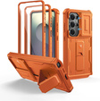 Etui pancerne do Samsung Galaxy S26 Ultra, Dexnor Full Body (Two Frames), pomarańczowe