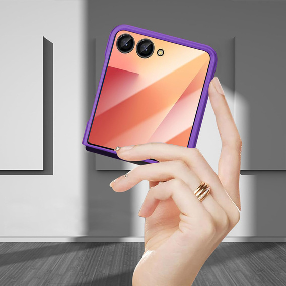 Etui do Samsung Galaxy Z Flip7, z błyszczącym wykończeniem - fioletowe