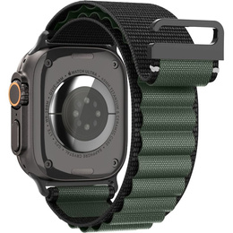 Pasek Spigen WBF1 Band do Apple Watch 1/2/3/4/5/6/7/8/9/10/11/SE/Ultra 1/2/3 42/44/45/46/49mm – Czarny / Zielony