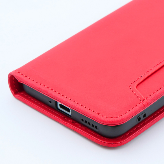 Etui z klapką do Xiaomi 13T / 13T Pro, Card Slot, czerwone