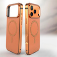Etui do iPhone 17 Pro, Metal Frame, do MagSafe – pomarańczowe