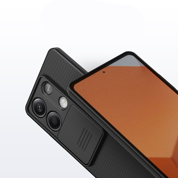 Etui do Xiaomi Redmi Note 13 5G, pancerne Nillkin, CamShield Pro, czarne + 2x Szkło hartowane 