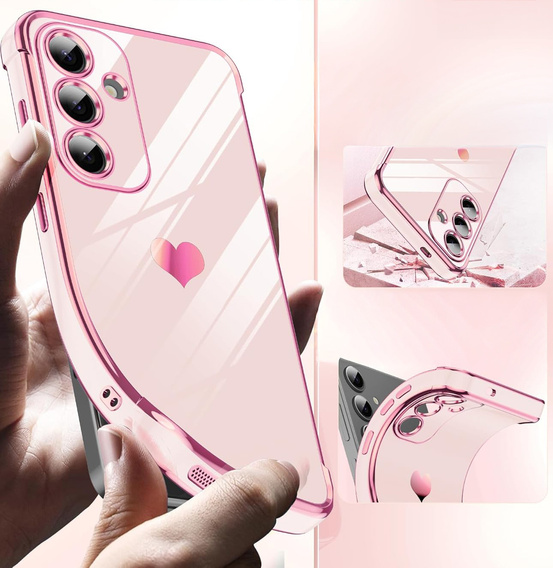 Etui do Samsung Galaxy S25 FE, Electro heart, różowe rose gold