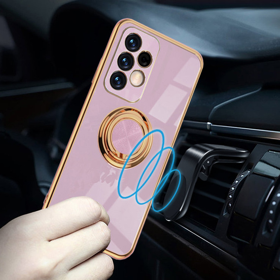 Zestaw Etui Electro Ring do Samsung Galaxy A13 4G, Purple + Szkło