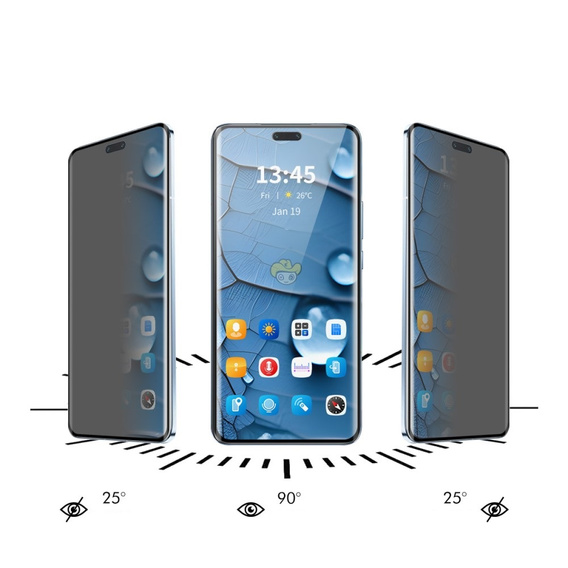Szkło Hartowane Prywatyzujące do Honor 200 Pro 5G / Honor 300 Pro – Enkay Hat Prince, z narzędziem instalacyjnym