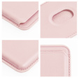 Portfel magnetyczny na karty do iPhone 12 / 13 / 14 / 15 / 16, Leather Mag Wallet, kompatybilny z MagSafe – różowy