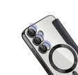 Etui z klapką do Samsung Galaxy S25 FE, RFID Wallet MagSafe z ochroną aparatu, czarne