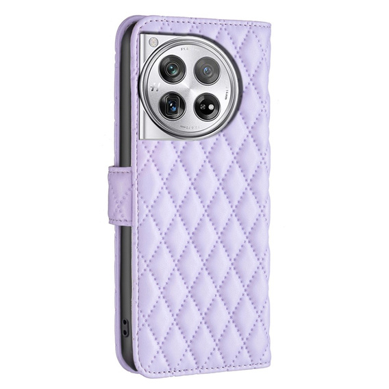 Etui z klapką do OnePlus 12 5G, Wallet, BINFEN COLOR, fioletowe