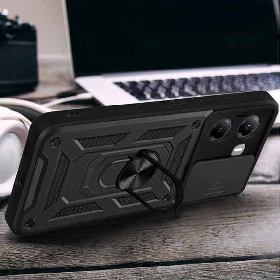 Etui pancerne do Xiaomi Poco X7 Pro 5G, CamShield Slide, czarne