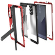 Etui pancerne do Samsung Galaxy Z Fold7 5G, aluminiowe, z podstawką i miejscem na rysik, czerwone
