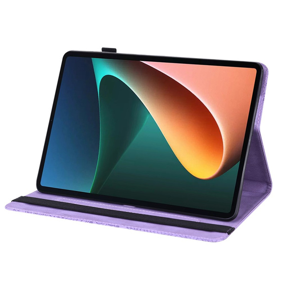 Etui do Lenovo Tab M10 Plus 10.6 Gen 3 TB-125F TB-128F, With stand, flower, fioletowe