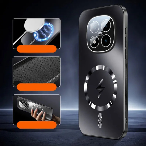 Etui ochronne do Xiaomi Redmi Note 15 Pro 5G, do MagSafe, czarne