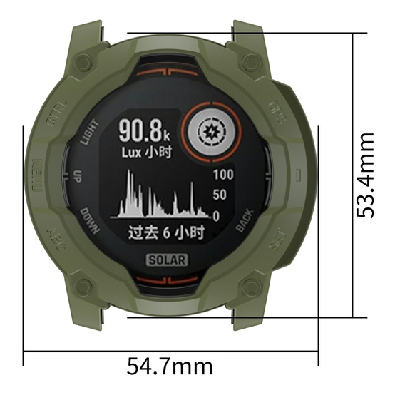 Osłona ochronna z TPU do Garmin Instinct 3 Solar / Instinct 3 AMOLED 45mm – zielona