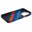 Etui do iPhone 13 Pro Max, Carbon Fiber MagSafe, granatowe