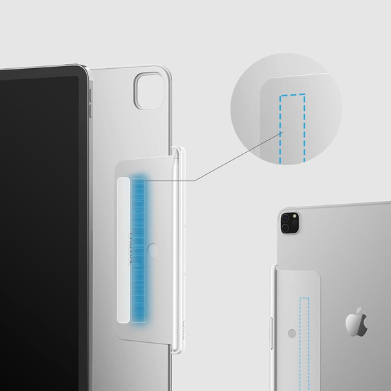 Metalowy uchwyt Dracool do Apple Pencil Pro / 2nd Gen – biały