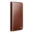 Etui ze skóry z klapką do iPhone 17 Pro Max, QIALINO Genuine Cow Leather – brązowe