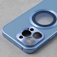 Etui do iPhone 14 Pro, Dual Glass, do Magsafe, niebieskie