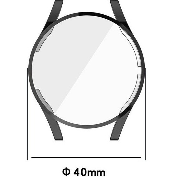 Etui z Osłoną na ekran do Samsung Galaxy Watch 5 44mm, Czarny