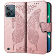 Etui z klapką do Realme C31, Butterfly, różowe