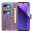 Etui z klapką do Xiaomi Redmi Note 13 Pro+, Butterfly, fioletowe