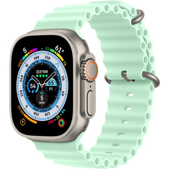 Pasek Silikonowy do Apple Watch 1/2/3/4/5/6/7/8/9/10/11/SE Ultra 1/2/3 42/44/45/46/49mm, Turkusowy