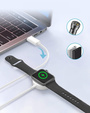 Ładowarka magnetyczna do smartwatchy Apple Watch USB-C 1 m - biała