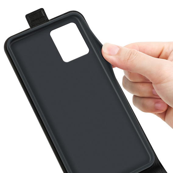 Etui z klapką do Motorola Moto G73 5G, Flip, czarne