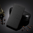 Etui z klapką do Motorola Moto G56 5G, Crazy Horse Wallet, czarne