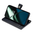 Etui z klapką do OnePlus 12 5G, Wallet Zipper Pocket, czarne