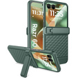 Etui do Motorola Razr 60 Ultra, PC Kickstand Case, ze szkłem, zielone