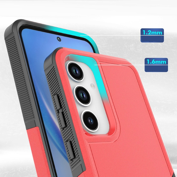 Etui pancerne do Samsung Galaxy A35 5G, Dual Shockproof, czerwone