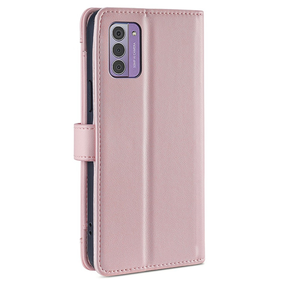 Etui z klapką do Nokia G42, Wallet Zipper Pocket, różowe