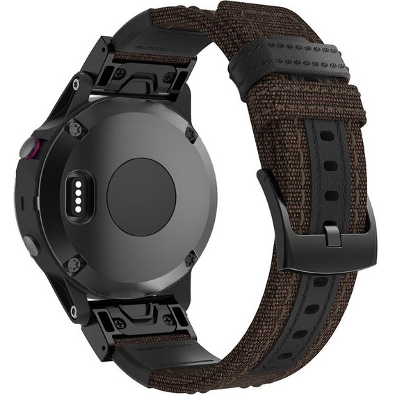 Pasek Nylonowy Quickfit do Garmin Fenix 22mm, Brązowy