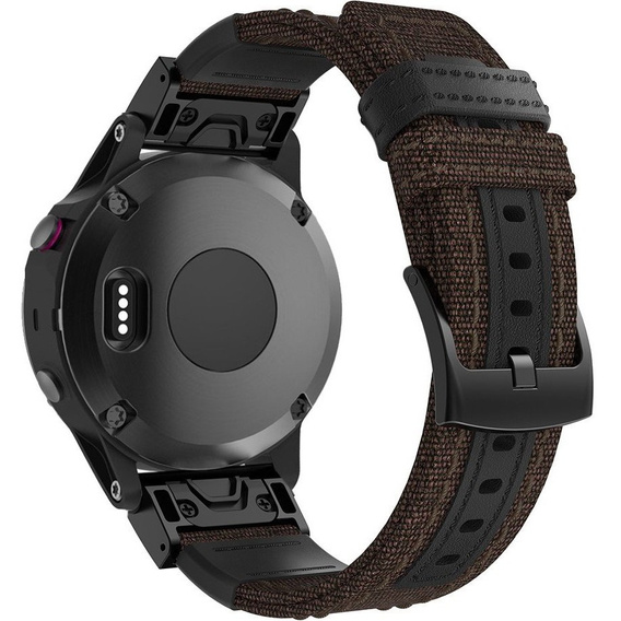 Pasek Nylonowy do Garmin Fenix 22mm, Brązowy