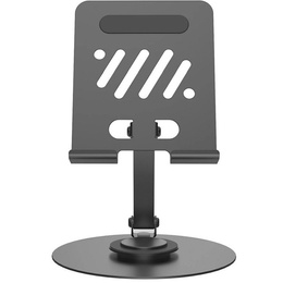Regulowana i obracana aluminiowa podstawka pod telefon/tablet ZM013 – ergonomia i styl w jednym - czarna