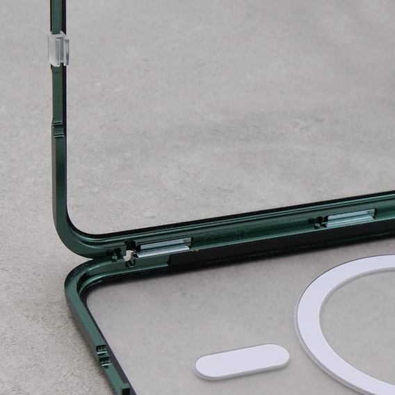 Etui Magnetic Dual Glass MagSafe do Samsung Galaxy S23, zielone