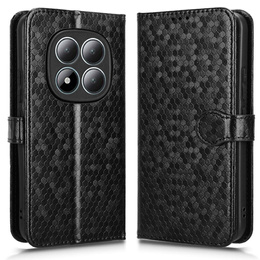 Etui z klapką do Xiaomi Redmi Note 15 Pro 5G, Wallet Rhombus, czarne