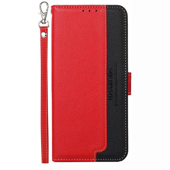 Etui Wallet do Samsung Galaxy S22 5G, KHAZNEH RFID, Dual Color, Red