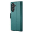 Etui z klapką CASEME do Samsung Galaxy A54 5G, Litchi Wallet, zielone
