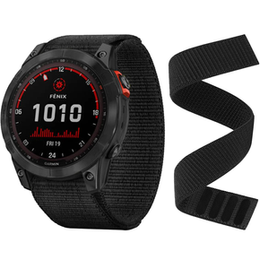 Pasek Nylonowy do Garmin Fenix 7/7 Solar/6/6 Pro/5, Czarny
