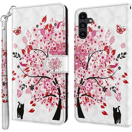 Etui z klapką do Samsung Galaxy A14 4G/5G, Wallet, Cat & Tree