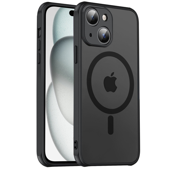 Etui do MagSafe do iPhone 15 Plus, Hybrid Matte Lens Pro, czarne